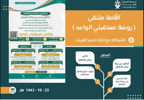 اقامة ملتقى روضة مستقلبي الواعد